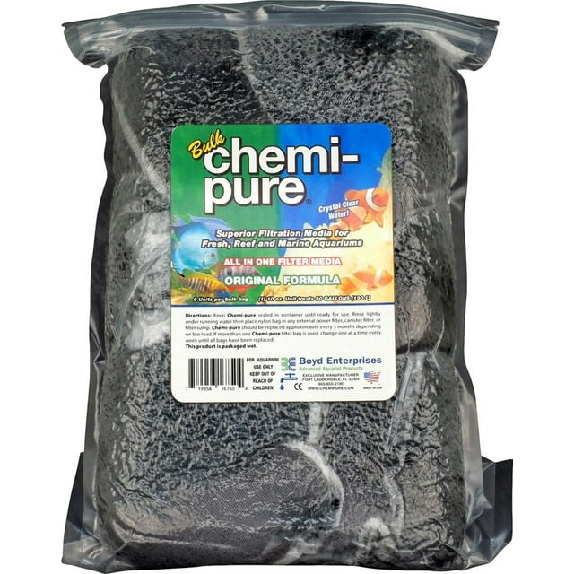 Boyd Enterprises Chemi-Pure Enhanced Aquarium Filter Media - 10 Oz - 6 Pack