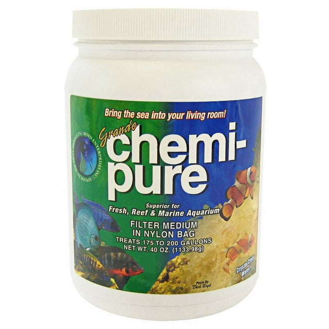 Boyd Enterprises Chemi-Pure Grande Enhanced Freshwater and Saltwater Aquarium Filter Media - 40 Oz