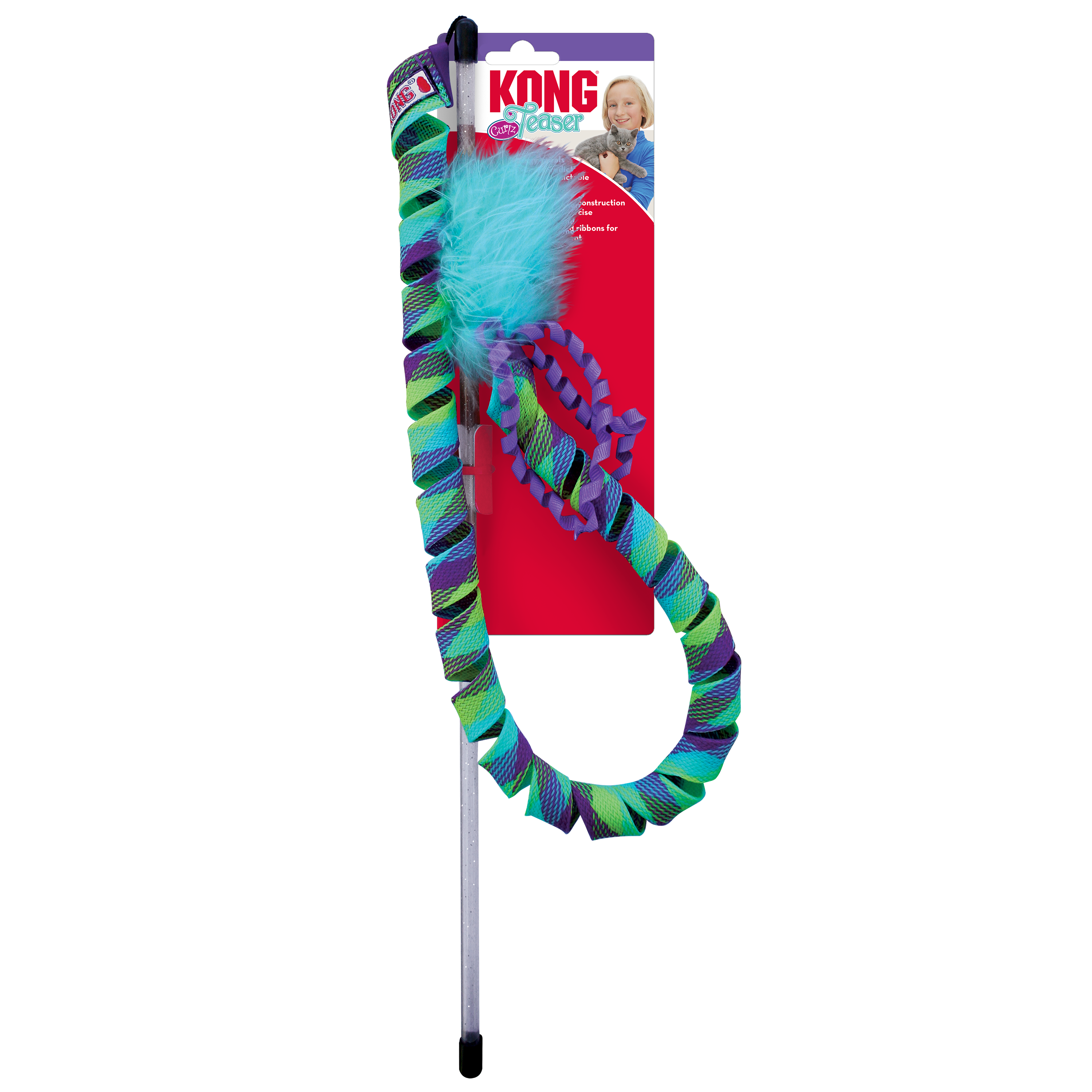 Kong Curlz Teaser Wand Cat Toy  