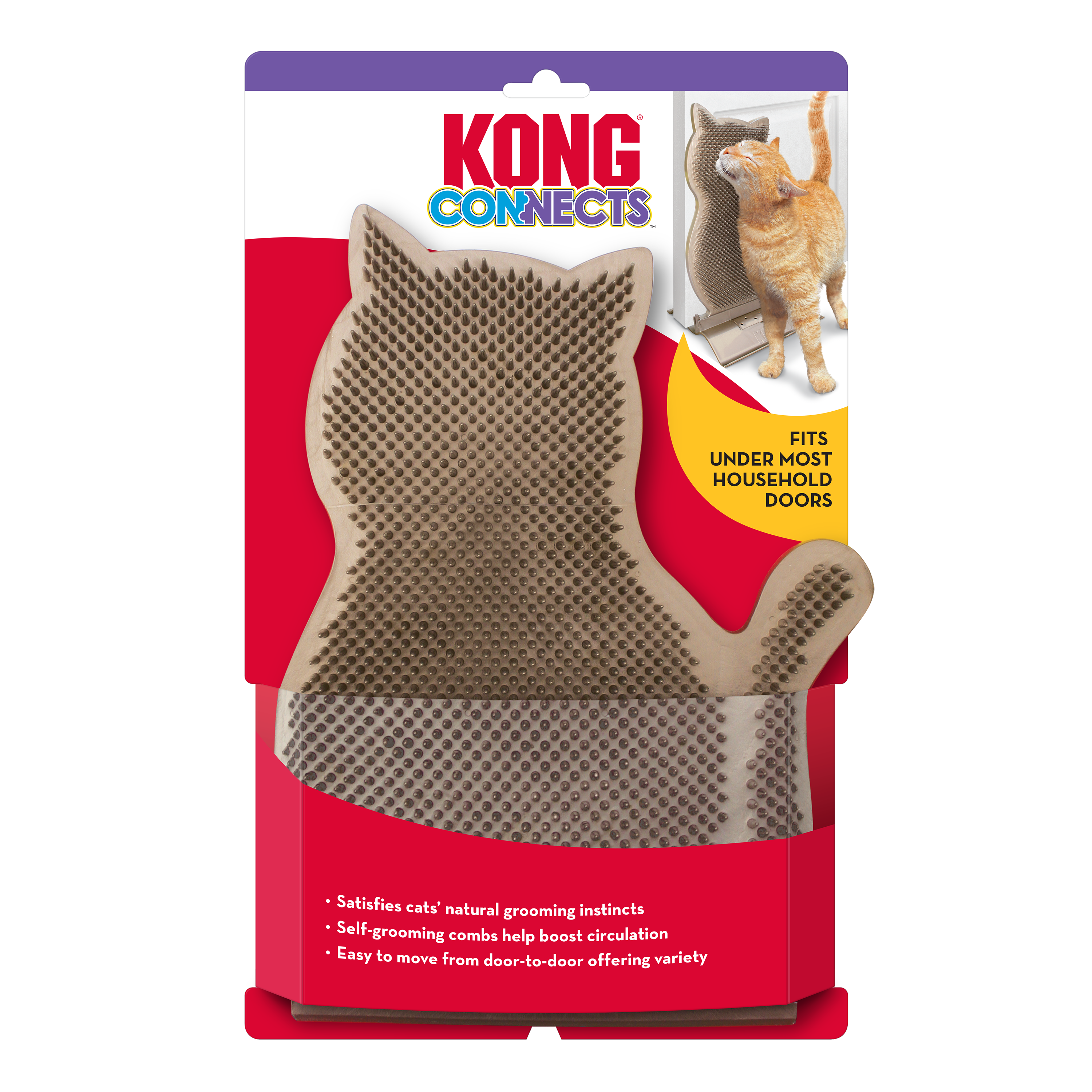 Kong Connects Door Connecting Self-Grooming Kitty Comber and Scratcher  