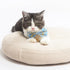 Touchcat ® Floral Patterned Designer Cat Collar with Bow - Blue - Large