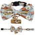 Touchcat ® Floral Patterned Designer Cat Collar with Bow - Brown - Small  