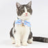 Touchcat ® Shepherd Patterned Designer Cat Collar with Bow Baby Blue Small