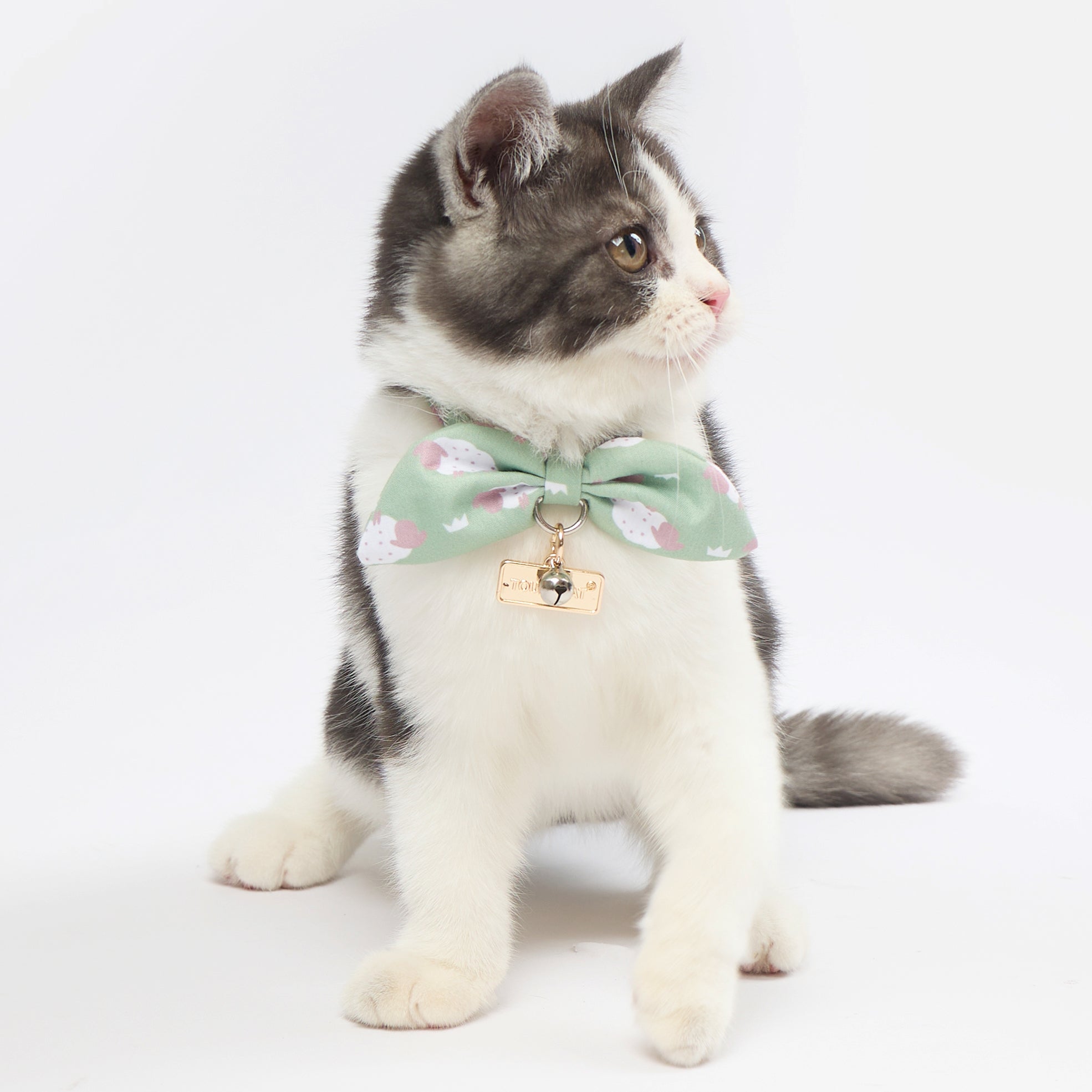 Touchcat ® Shepherd Patterned Designer Cat Collar with Bow  