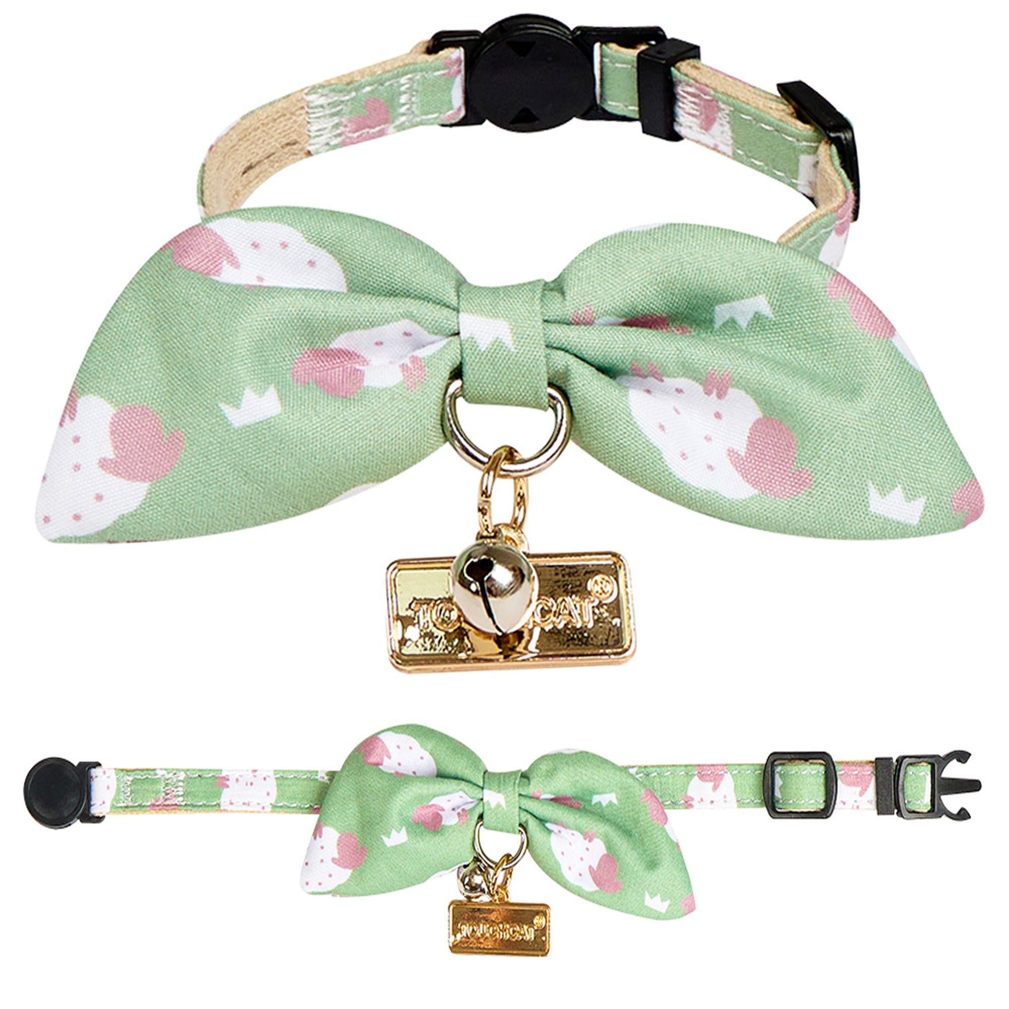 Touchcat ® Shepherd Patterned Designer Cat Collar with Bow