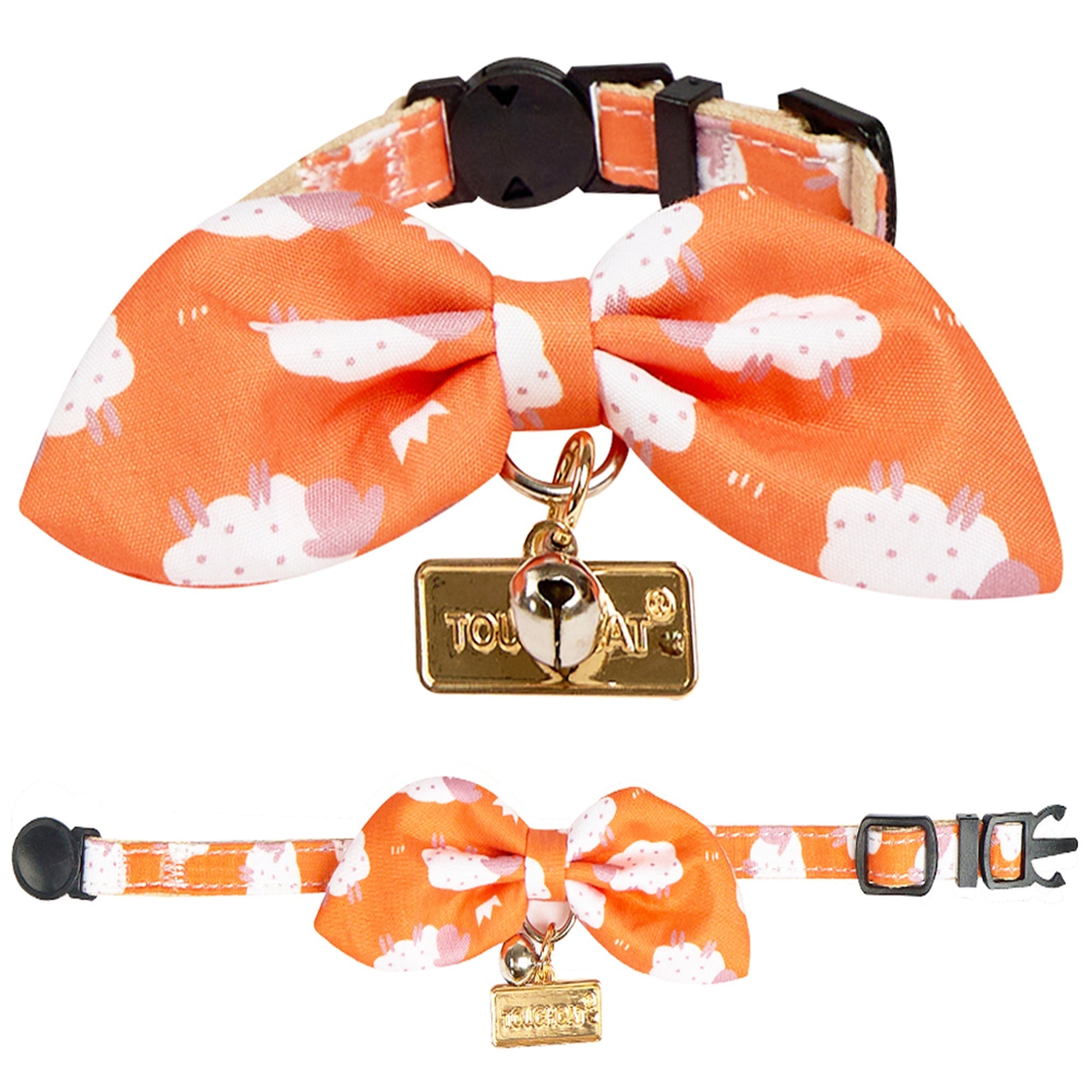 Touchcat ® Shepherd Patterned Designer Cat Collar with Bow