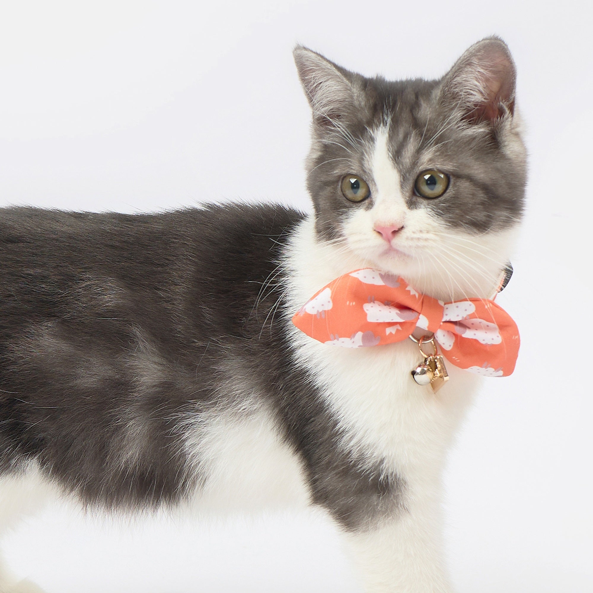 Touchcat ® Shepherd Patterned Designer Cat Collar with Bow
