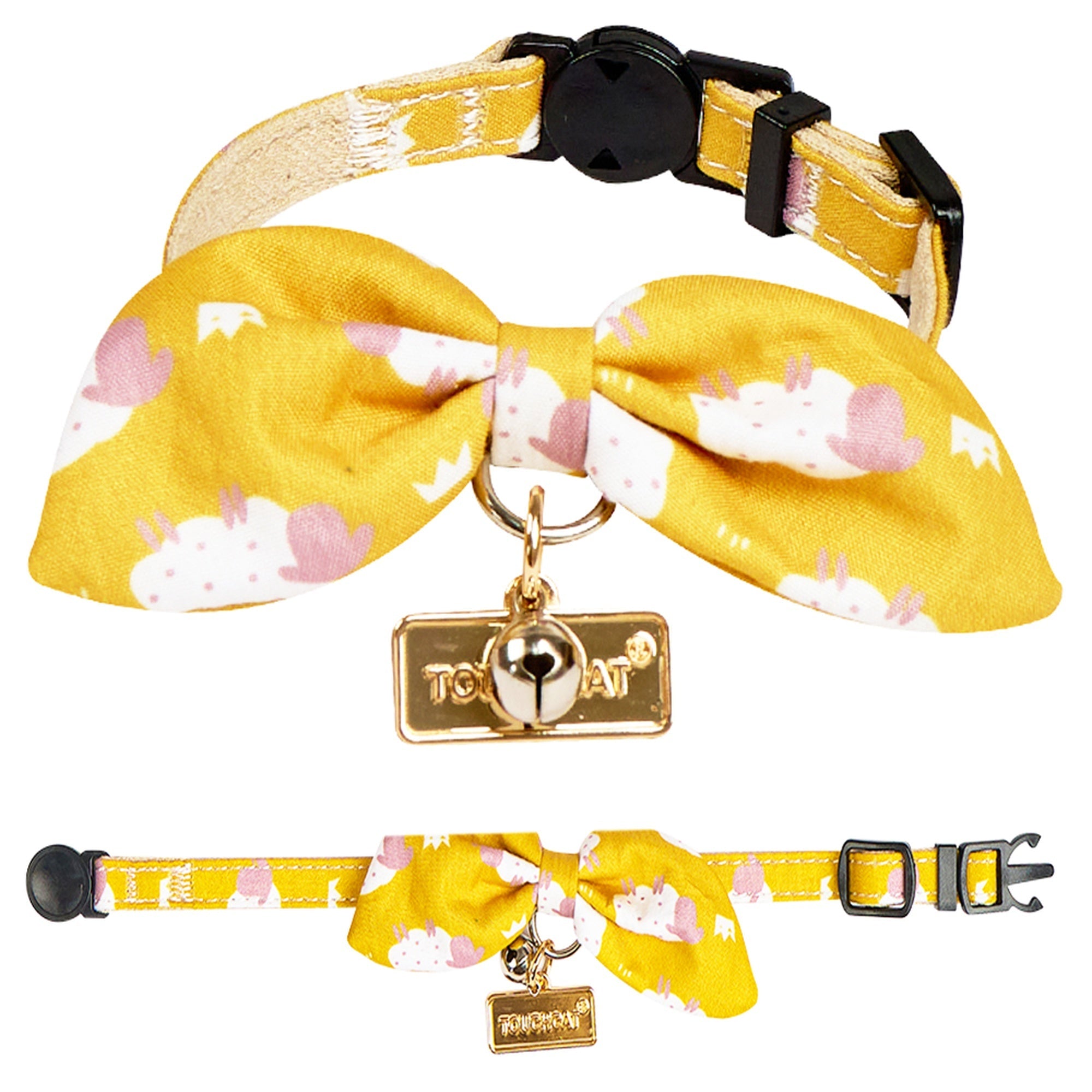Touchcat ® Shepherd Patterned Designer Cat Collar with Bow
