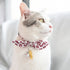 Touchcat ® Miss-Daisy Designer Cat Collar with large Bowtie and Bell Charm  