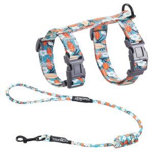 Touchcat ® Tropical Patterned Fashion Cat Harness and Leash