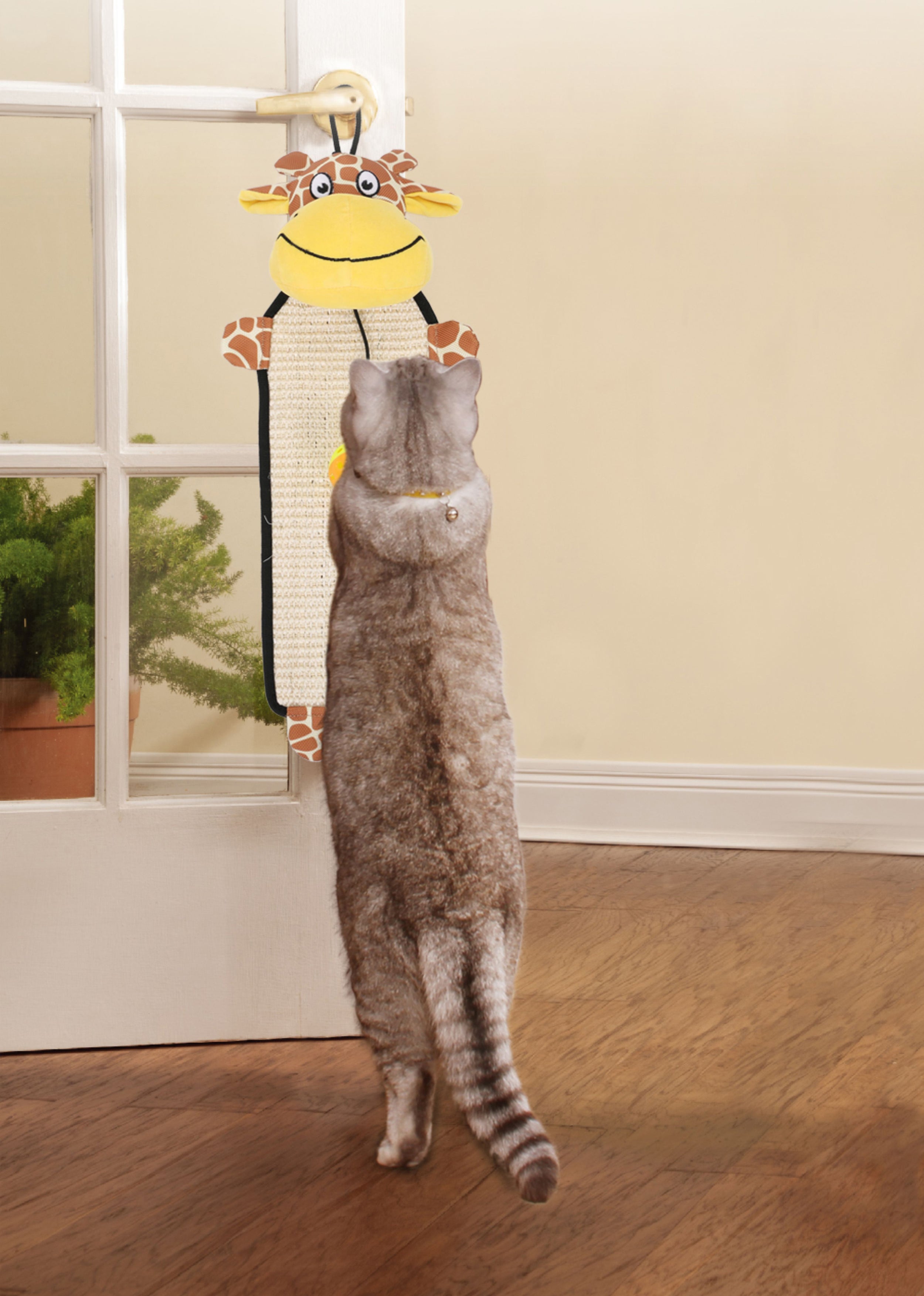 Pet Life ® Hanging Carpet Cat Scratcher Lounger and Cat Toy - 2 Piece Set