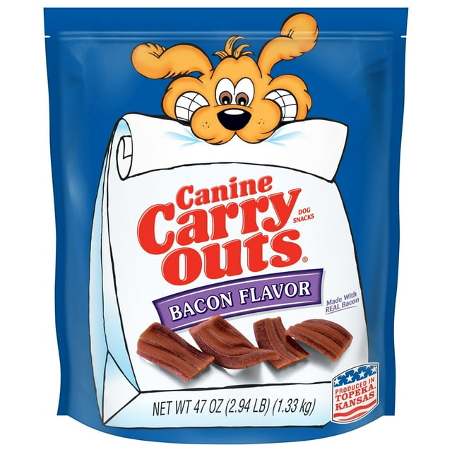 Canine Carry Outs Bacon Flavored Soft and Chewy Dog Treats - 47 Oz - 4 Pack