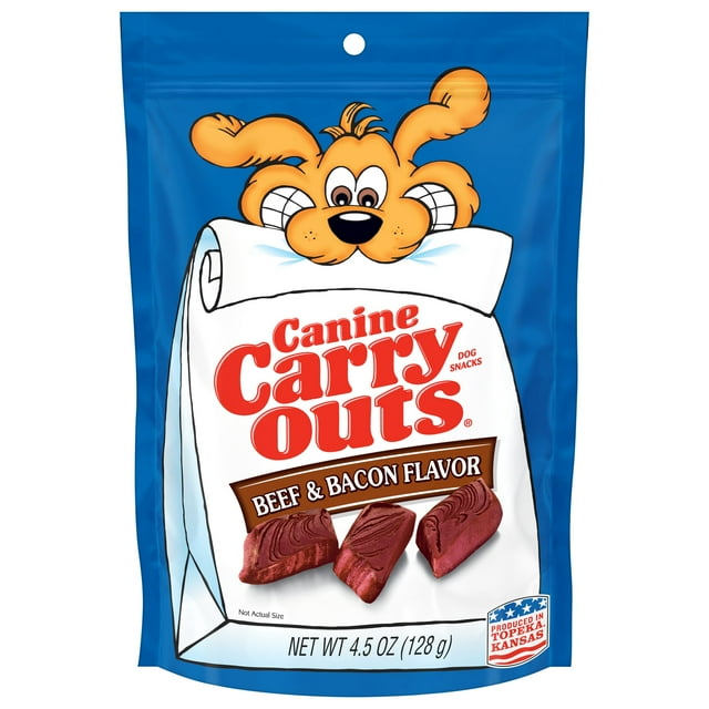 Canine Carry Outs Beef and Bacon Soft and Chewy Dog Treats - 4.5 Oz - 12 Pack
