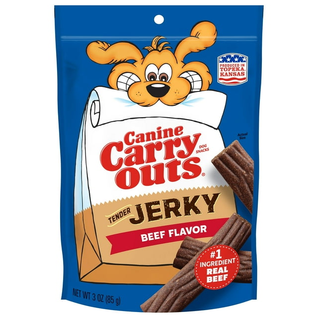 Canine Carry Outs Tender Beef Flavored Jerky Dog Treats - 3 Oz - 6 Pack Default Title