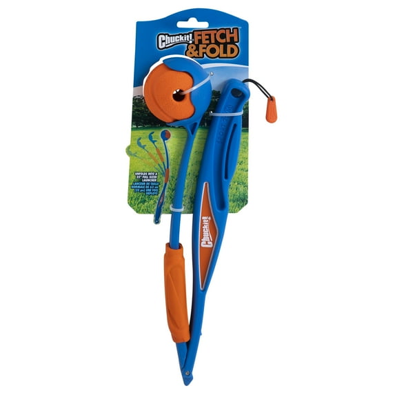 Chuckit! Petmate Fetch & Fold Ball Launcher with 2.5 Inch Diameter Ball Interactive Dog Toy - Large - 25 Inch