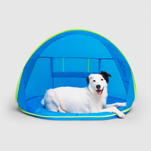 Canada Pooch Chill Seaker Cooling Station with Splash Pad Dog Tent - Blue - L:47" In X W:39" In X H:32" In