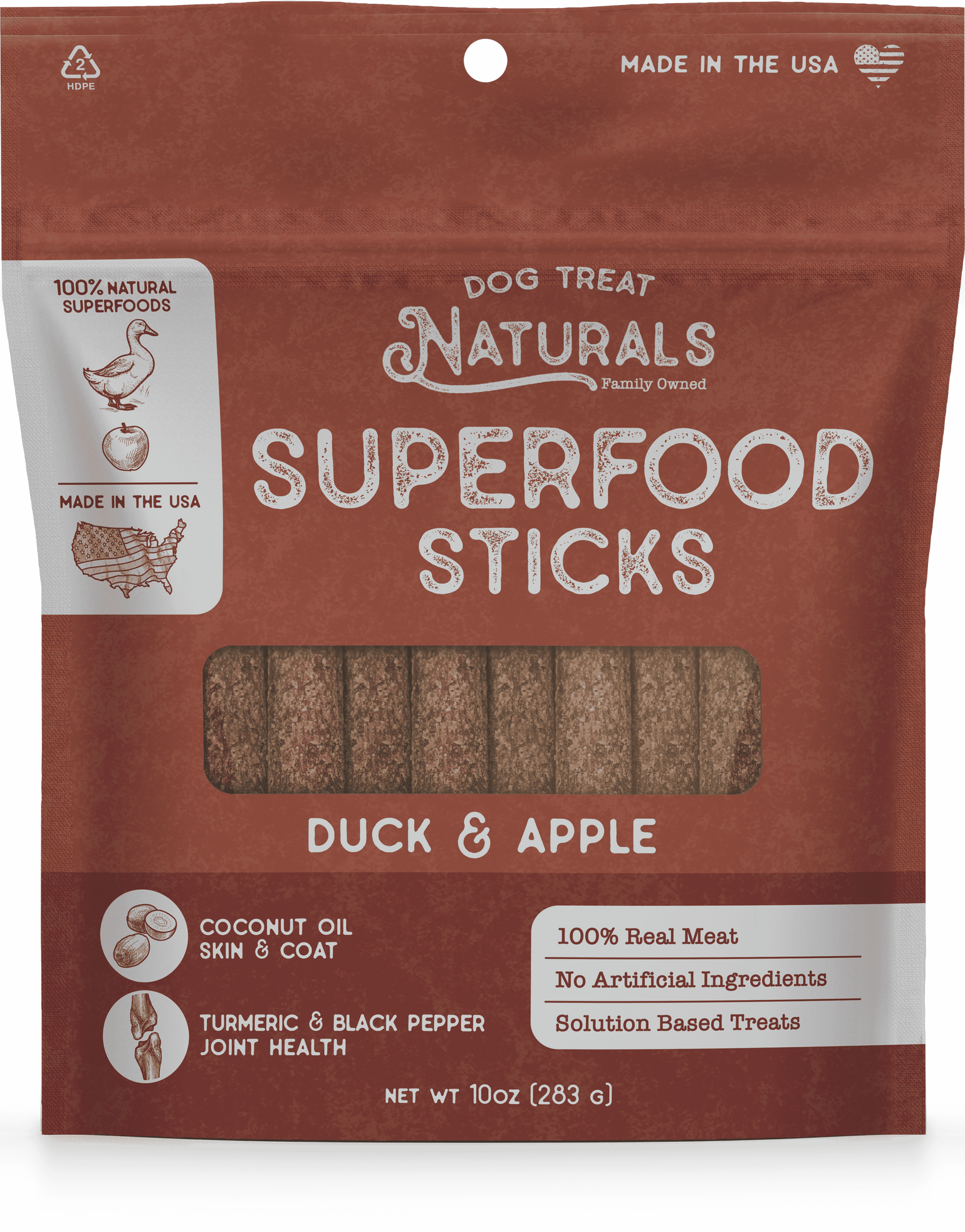 Dog Treat Naturals Superfood Sticks Turkey and Blueberry with Turmeric Soft and Chewy Training Dog Treats - 10 Oz