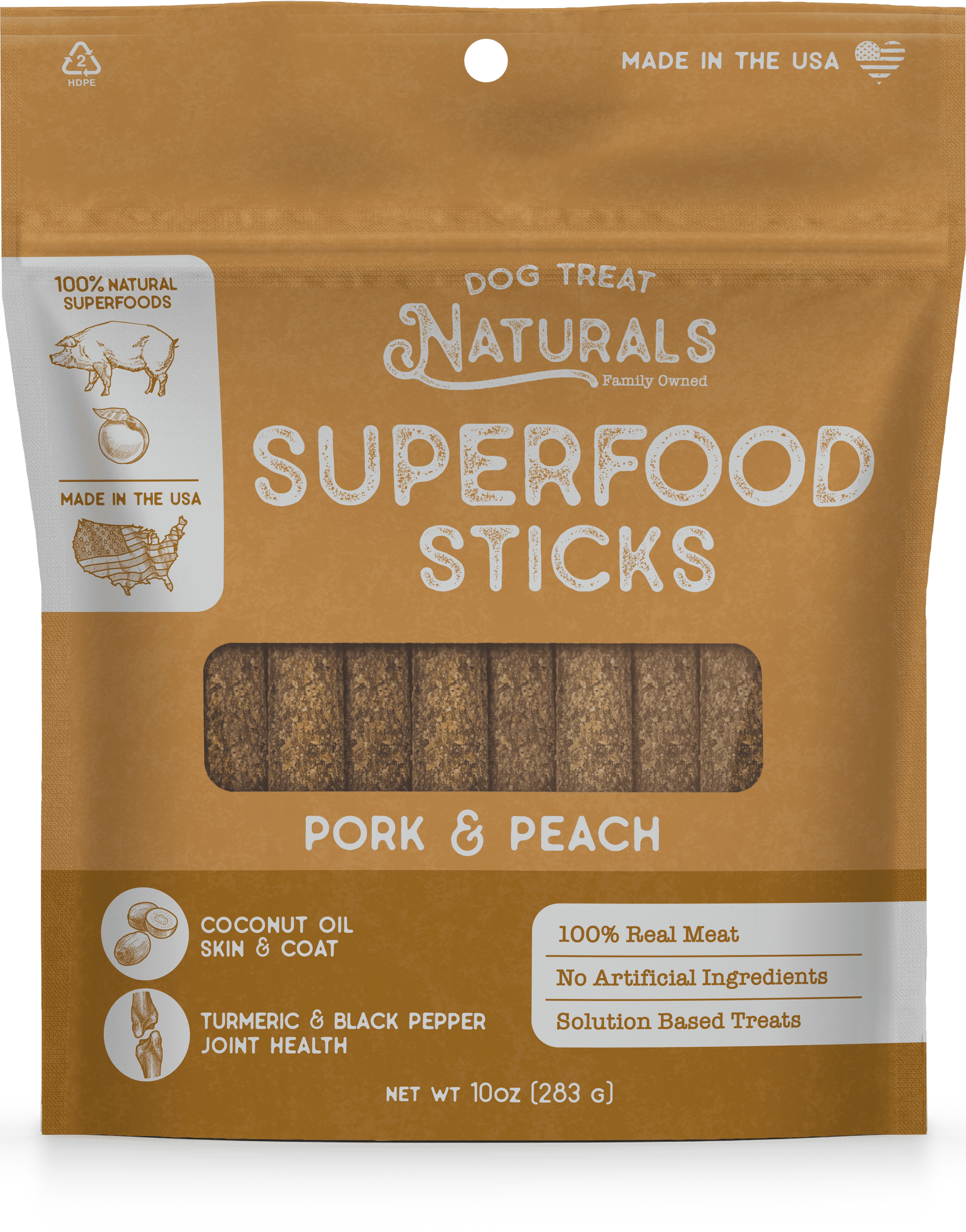 Dog Treat Naturals Superfood Sticks Lamb and Dates with Turmeric Soft and Chewy Training Dog Treats - 10 Oz