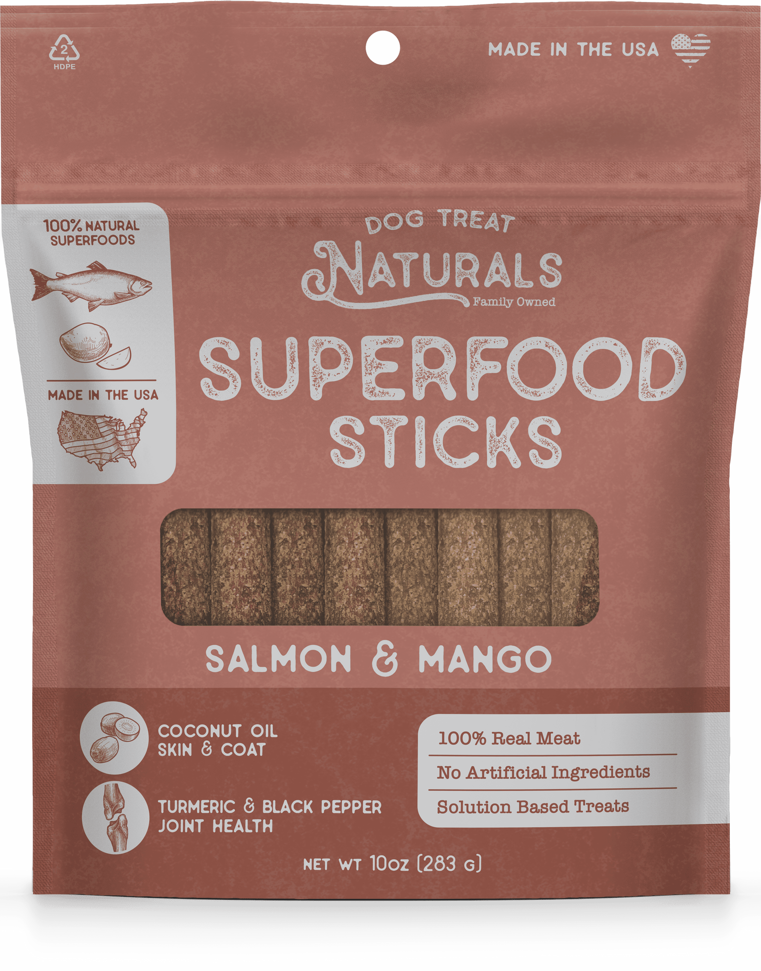 Dog Treat Naturals Superfood Sticks Beef and Pumpkin with Turmeric Soft and Chewy Training Dog Treats - 10 Oz