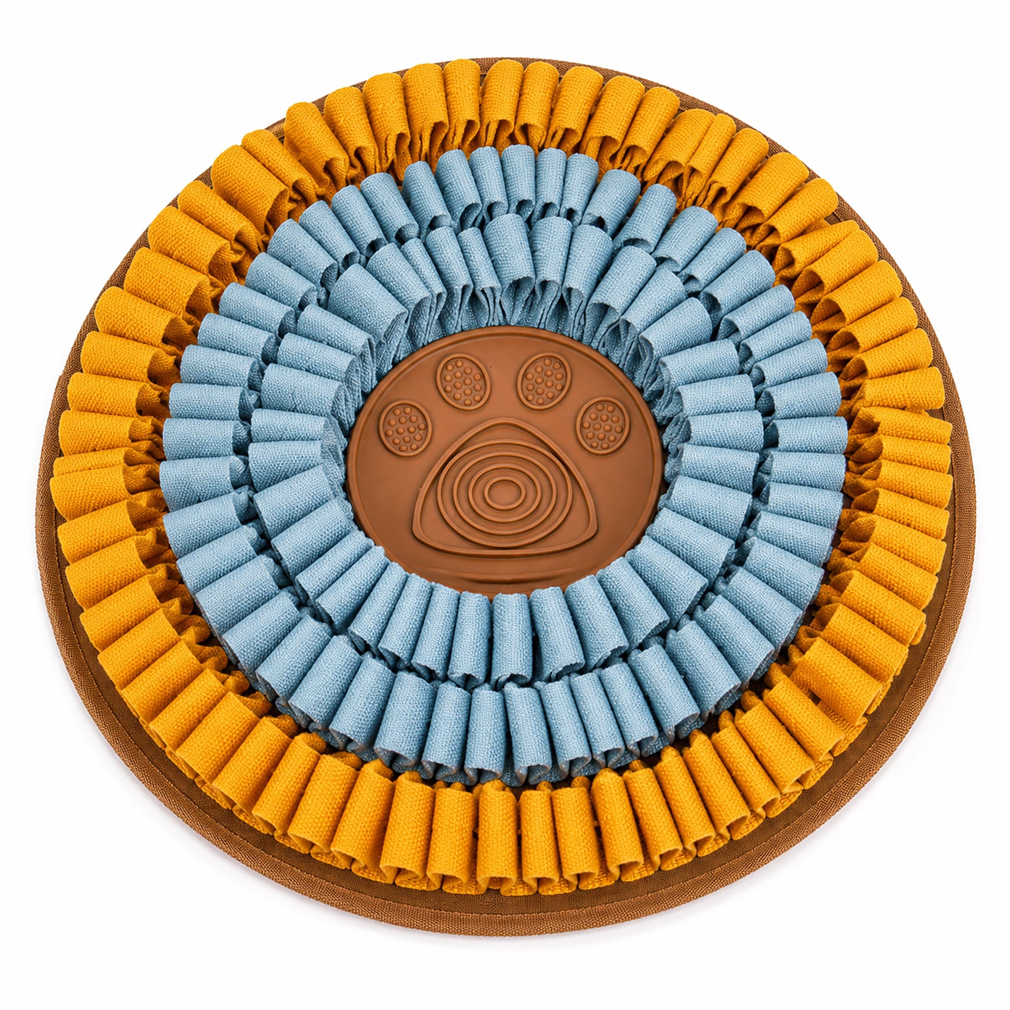Pet Life ® “Snout-Seek” Interactive Treat Hiding and Spreading Pet Snuffle Mat Brown/Blue