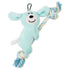 Pet Life ® 'Broom-Lick' Plush and Jute Rope Squeaking Newborn Cat and Dog Toy Blue