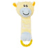 Pet Life ® Moo-Born' Plush Squeaky and Crinkle Newborn Rubber Teething Cat and Dog Toy Yellow