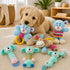 Pet Life ® 6-Piece Boy Puppy Starter Kit Plush Rope Teething and Crinkle Dog Toy Set - Blue