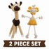 Pet Life ® 2-Piece Eco-Friendly Recyclable Jute Rope and Plush Dog Toy Set - Brown and Yellow