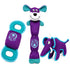 Pet Life ® 3-Piece Durable Nylon Plush Squeaking Bundle Dog Toy Set - Purple and Aqua Default Title