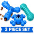 Pet Life ® 3-Piece Plush Tug Fetch and Squeaking Interactive Dog Toy Set - Blue
