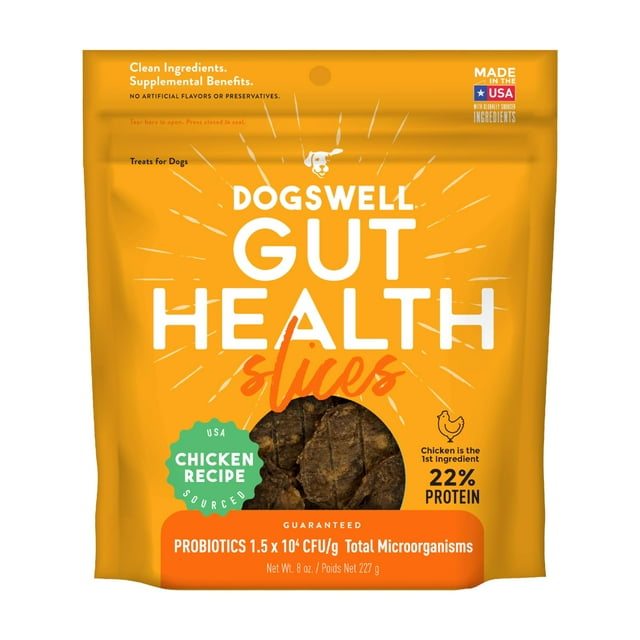 Dogswell Gut Health Slices Chicken Functional Jerky Dog Treats - 8 Oz Default Title