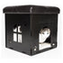 Pet Life ® 'Kitty Kallapse' Collapsible Folding Kitty Cat House Tree Bed Ottoman Bench Furniture
