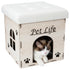 Pet Life ® 'Kitty Kallapse' Collapsible Folding Kitty Cat House Tree Bed Ottoman Bench Furniture