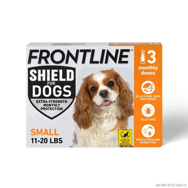 Frontline Shield Extra-Strength Dog Flea and Tick 3-Dose Treatment - Small - Dogs 11-20 Lbs