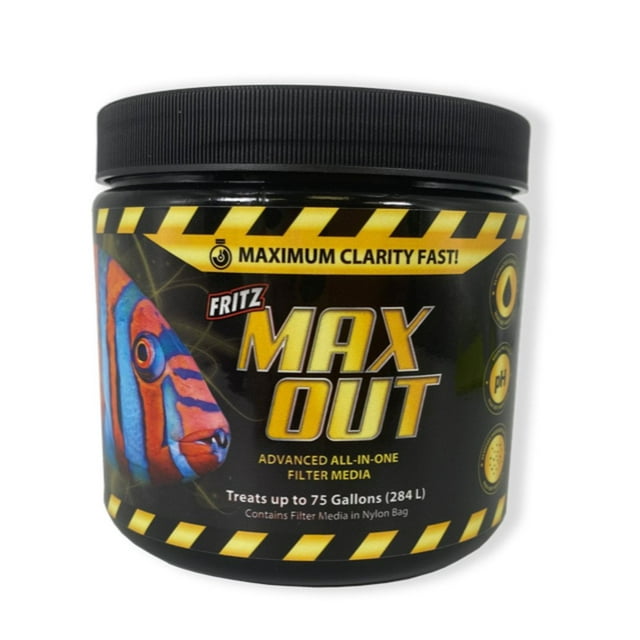 Fritz Aquatics MAXOUT Freshwater and Saltwater Algae Stain Remover and Clarity Aquarium Media Treatment - 16 Oz