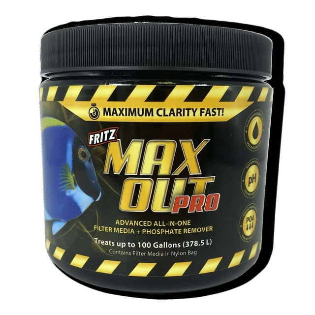 Fritz Aquatics MAXOUT Pro Saltwater Filter Media and Phosphate Remover Aquarium Treatment - 16 Oz