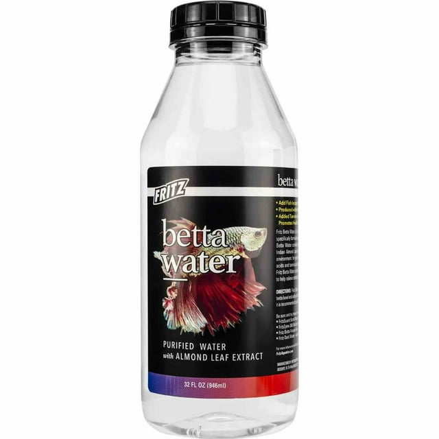 Fritz Aquatics Betta Water Purified Instant Fish Aquarium Water with Almond Leaf Extract - 32 Oz