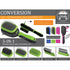 Pet Life ® 'Conversion' 5-in-1 Interchangeable Dematting and Deshedding Bristle Pin and Massage Grooming Pet Comb
