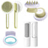Pet Life ® 4-Piece Modern Premium Massage Slicker and Lint Brush and Deshedder Cat and Dog Grooming Set - Green Default Title