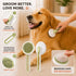 Pet Life ® 4-Piece Modern Premium Massage Slicker and Lint Brush and Deshedder Cat and Dog Grooming Set - Green