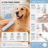 Pet Life ® 4-Piece Modern Premium Massage Slicker and Lint Brush and Deshedder Cat and Dog Grooming Set - Blue