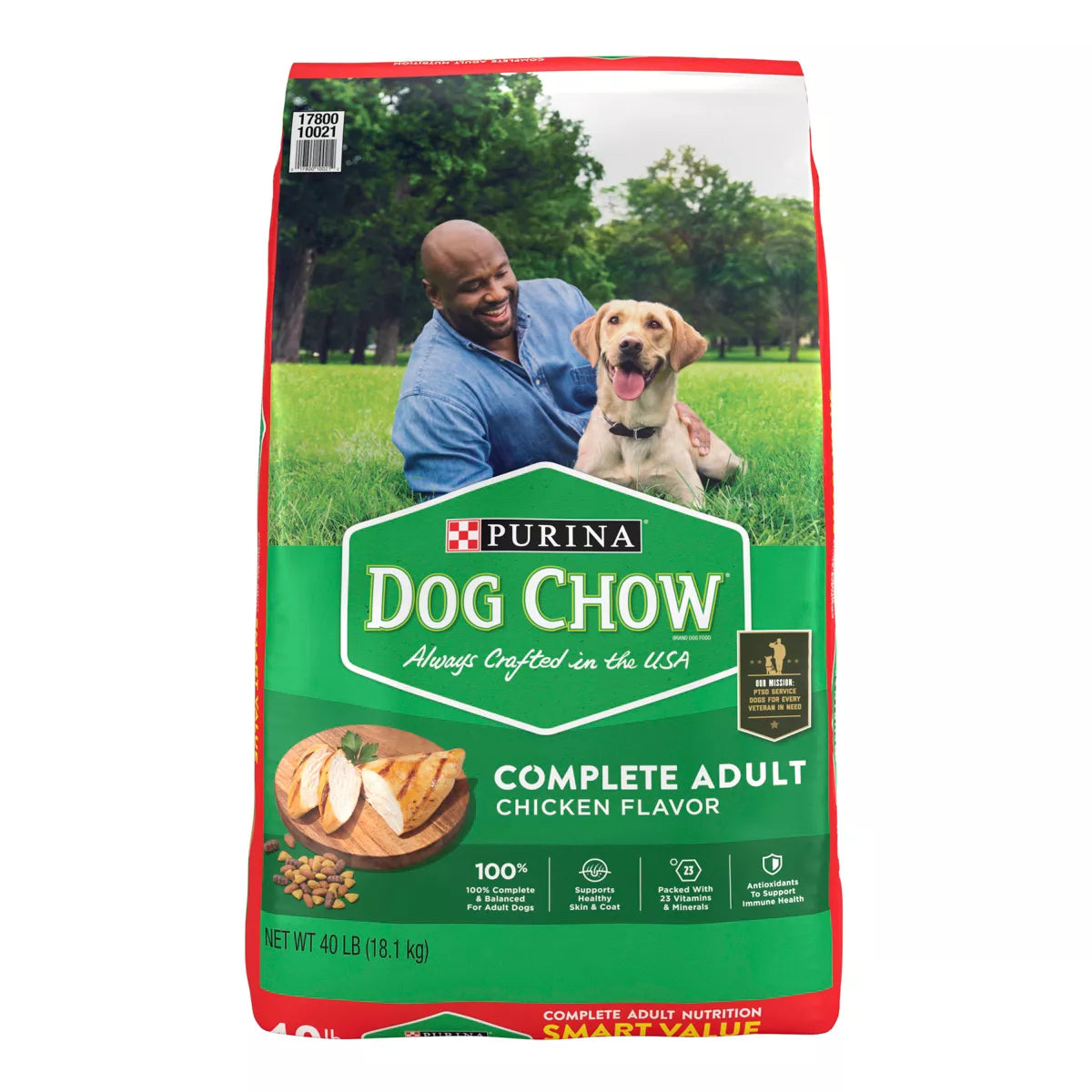 Purina Dog Chow Complete and Balanced Real Chicken Adult Dry Dog Food - 40 Lbs