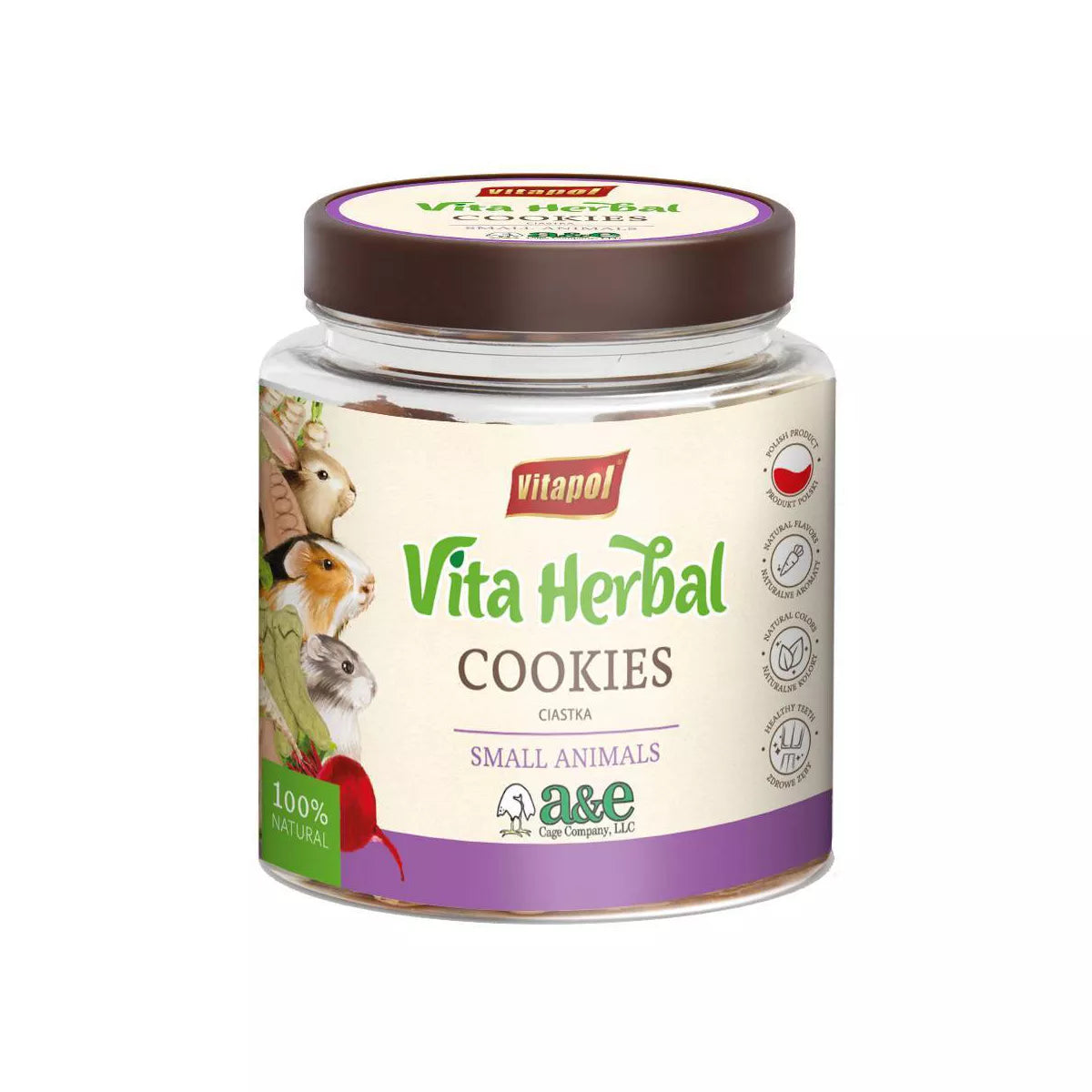 A&E Cage Company Vitapol Vita Herbal Cookies Small Animal Treats - .52 Lbs