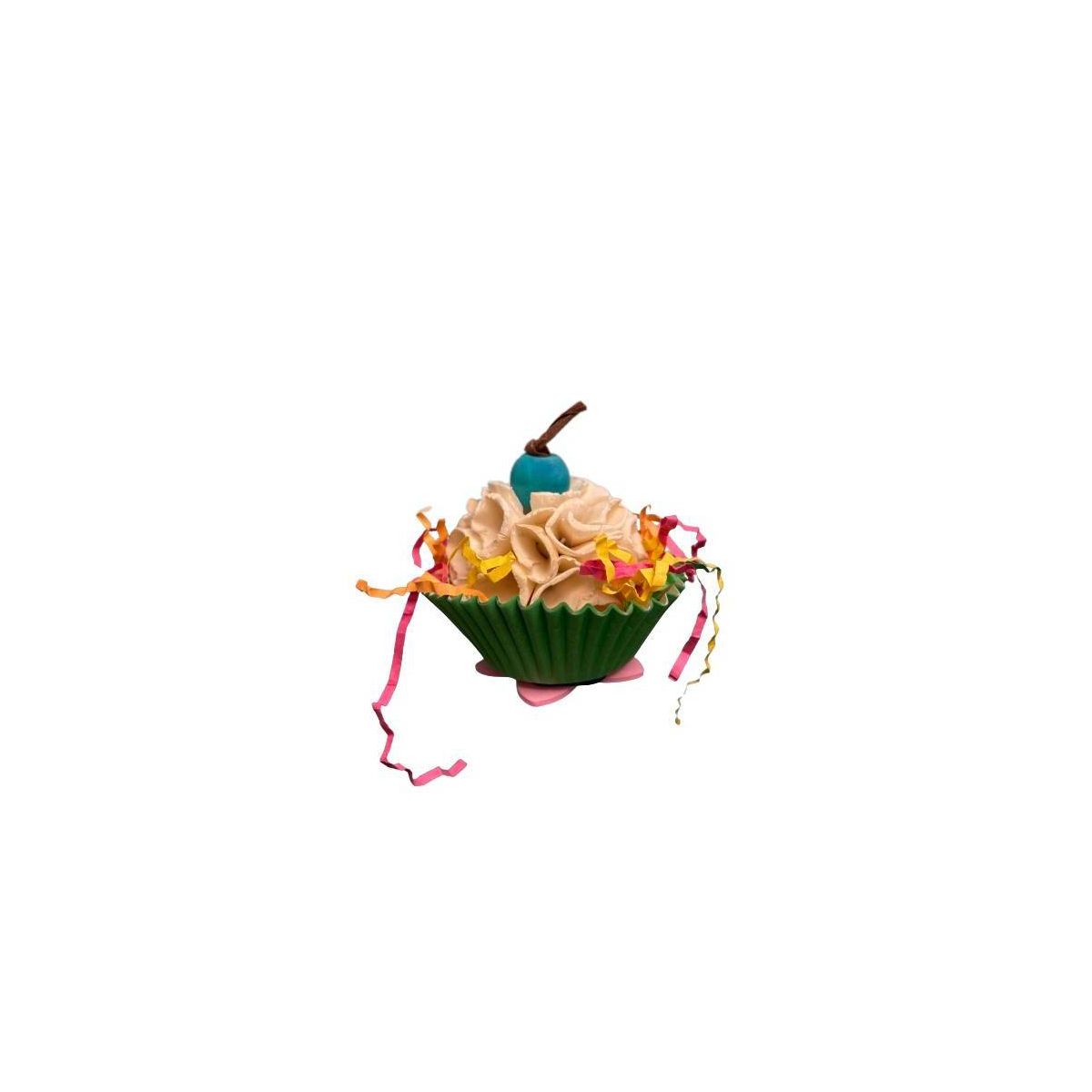 A&E Cage Company Happy Beaks Swwet Tweets Cupcake Foot Bird Toy
