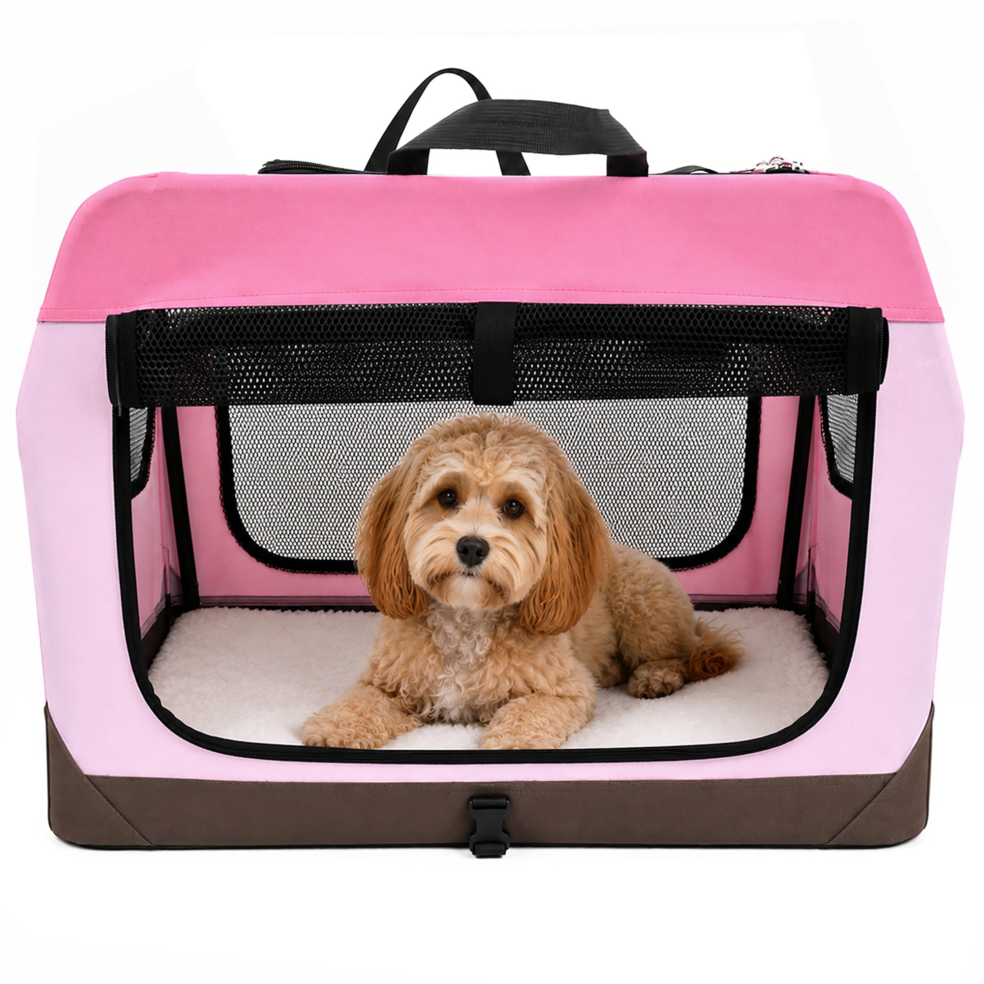 Pet Life ® OpenView Premium Ventilated Collapsible Soft-Sided Travel Pet Crate