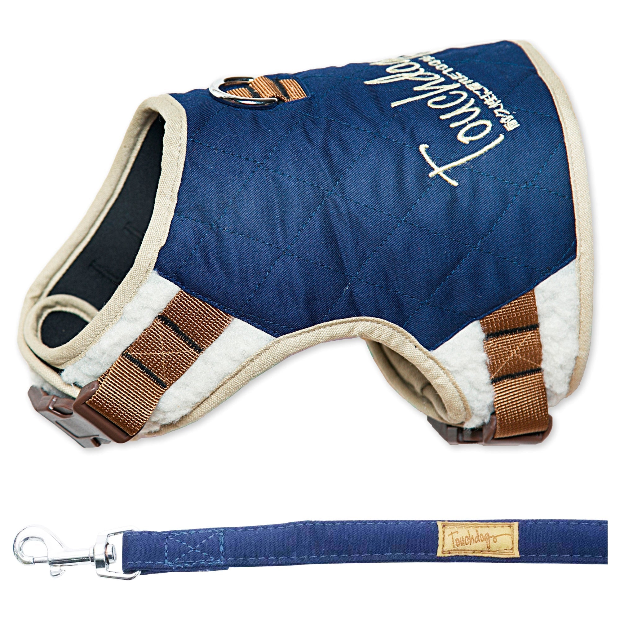 Touchdog ® 'Tough-Boutique' 2-in-1 Adjustable Fashion Dog Harness and Leash X-Small Royal Blue
