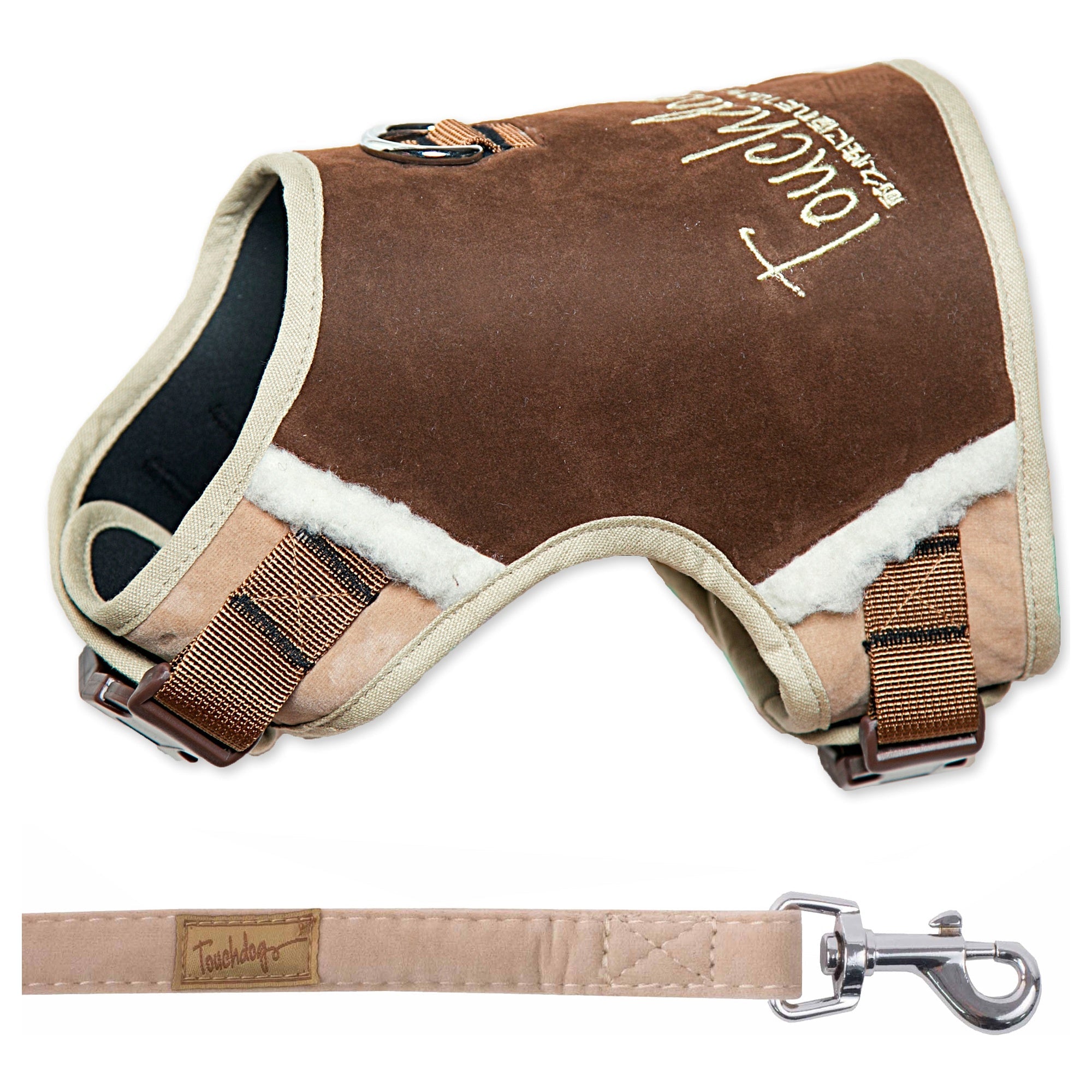 Touchdog ® 'Tough-Boutique' 2-in-1 Adjustable Fashion Dog Harness and Leash X-Small Dark Choco Brown