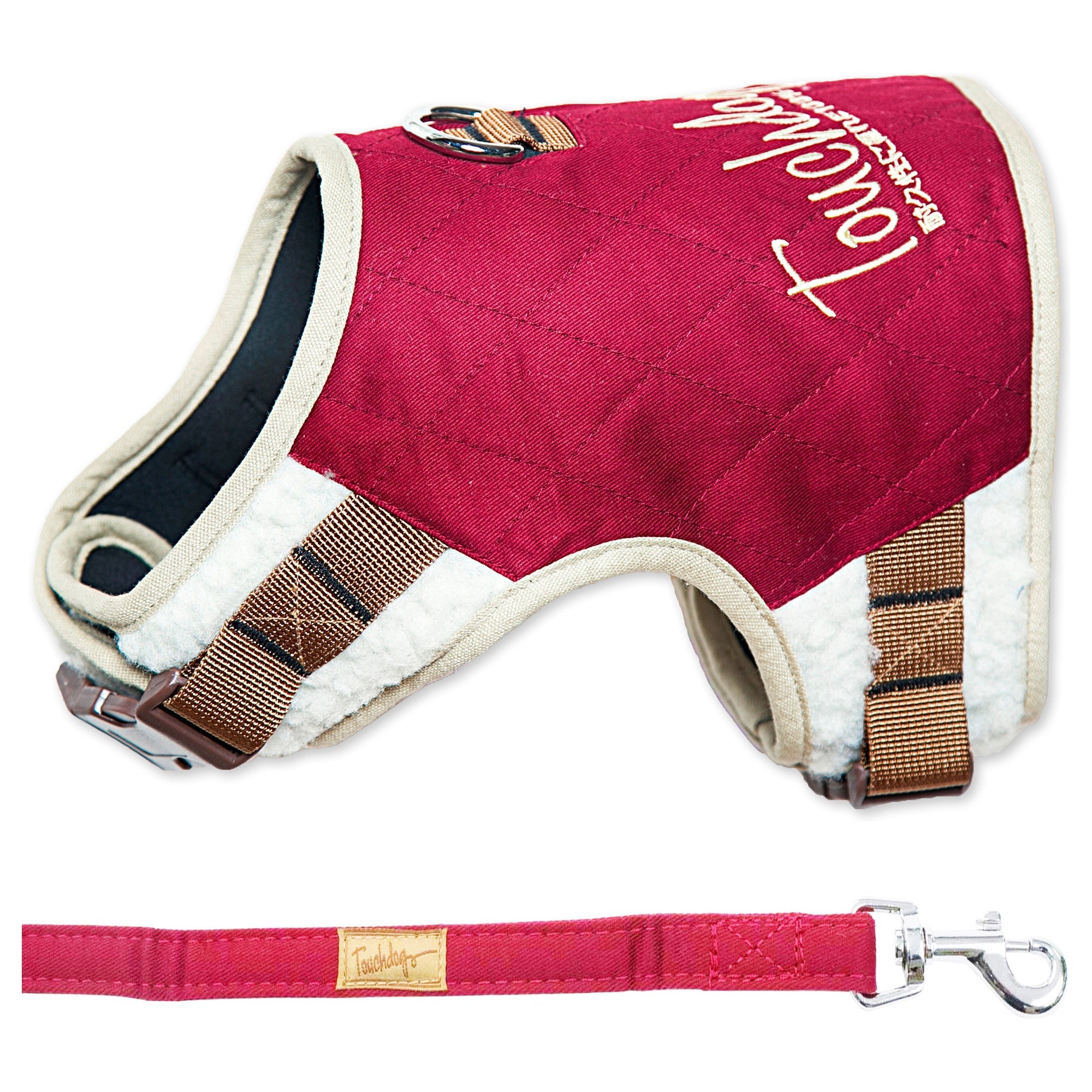 Touchdog ® 'Tough-Boutique' 2-in-1 Adjustable Fashion Dog Harness and Leash X-Small Dark Pink