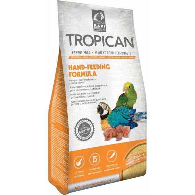 Hagen Hari Tropican Hand-Feeding Formula Baby Optimal Growth Parrot Bird Food 14 Ounce