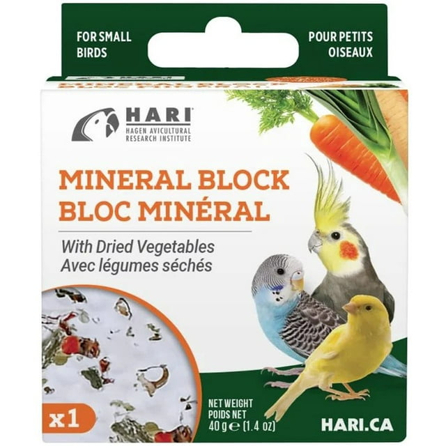 Hagen Hari Mineral Block Dried Vegetables Calcium Supplement Bird Treat - 1.4 Oz Default Title